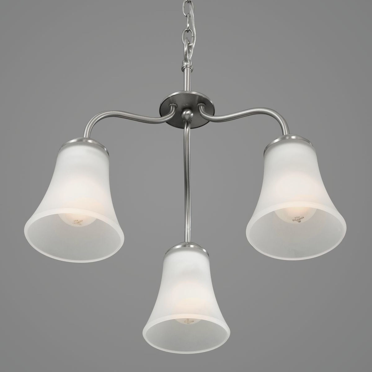 Progress Lighting Classic 3-Light Brushed Nickel Traditional Chandelier