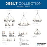 Progress Lighting Debut 9-Light Brushed Nickel Farmhouse Chandelier