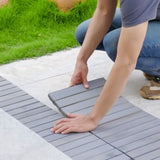 Bybafun 12-in x 12-in 20-Pack Gray Pattern2 Prefinished Wood Deck Tile