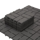 Bybafun 12-in x 12-in 9-Pack Gray Prefinished PVC Deck Tile
