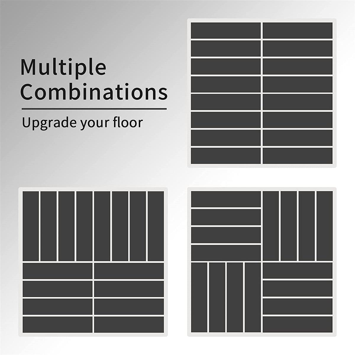 Bybafun 12-in x 12-in 9-Pack Gray Prefinished PVC Deck Tile