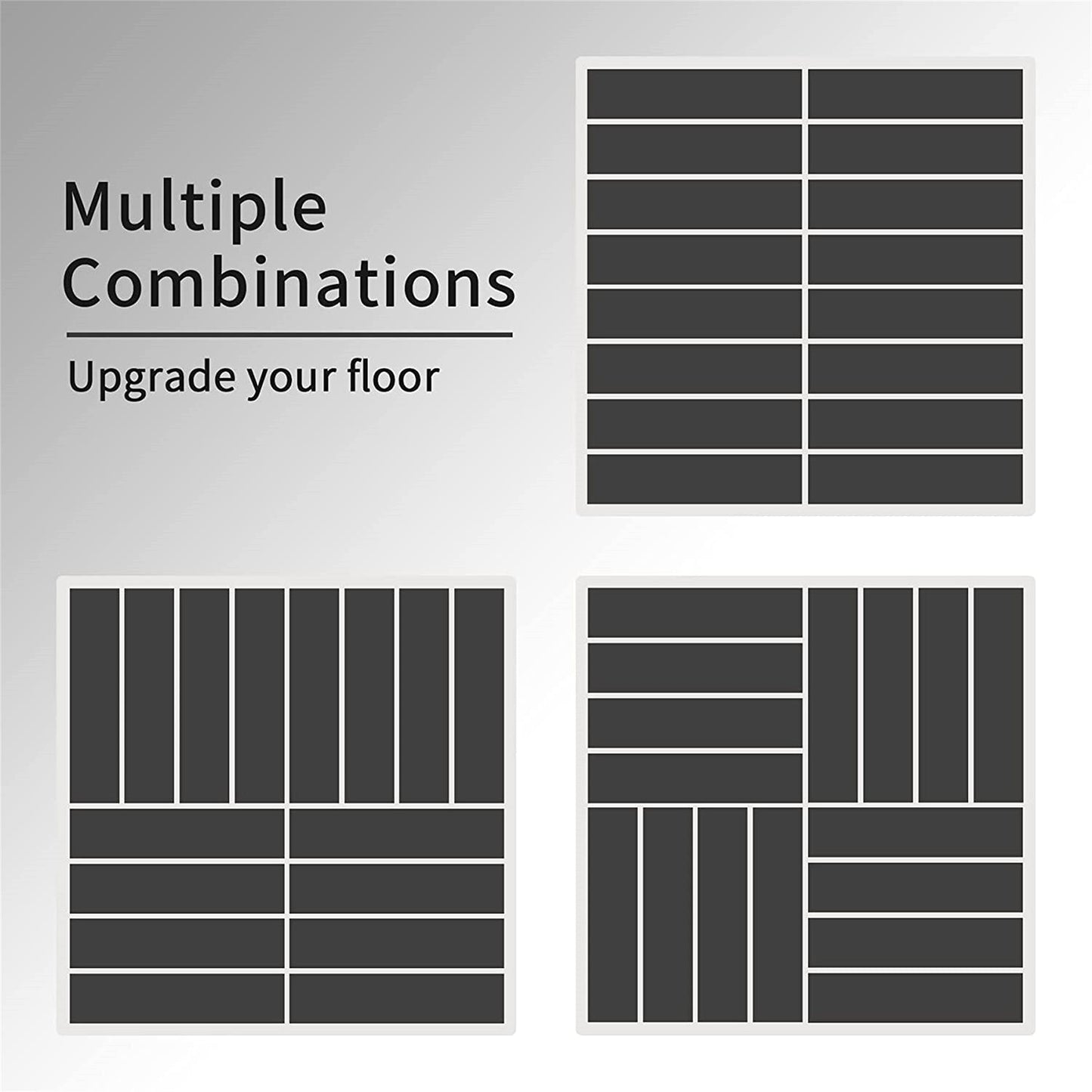 Bybafun 12-in x 12-in 9-Pack Gray Prefinished PVC Deck Tile