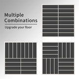 Bybafun 12-in x 12-in 9-Pack Gray Prefinished PVC Deck Tile