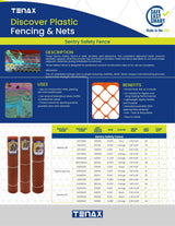 Tenax 5-ft H x 100-ft L Construction HDPE Safety Fence
