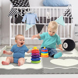 Sorbus Puzzle Mat Interlocking Floor Kids Play Carpet Tiles - Baby Foam Puzzle, Extra Thick Non-Toxic Crawling Mat for Tummy Time, Great for Children Playroom (4 Tiles)