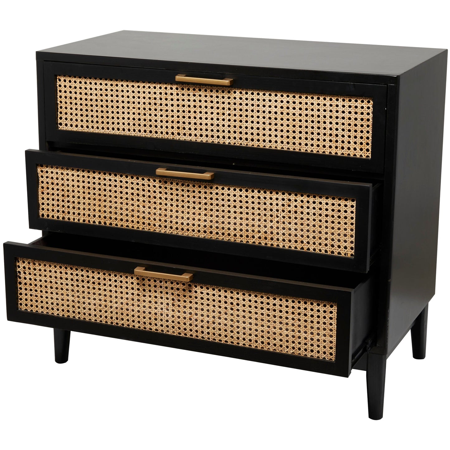 Grayson Lane Black Chest Of Drawers 3-Drawer Accent Chest