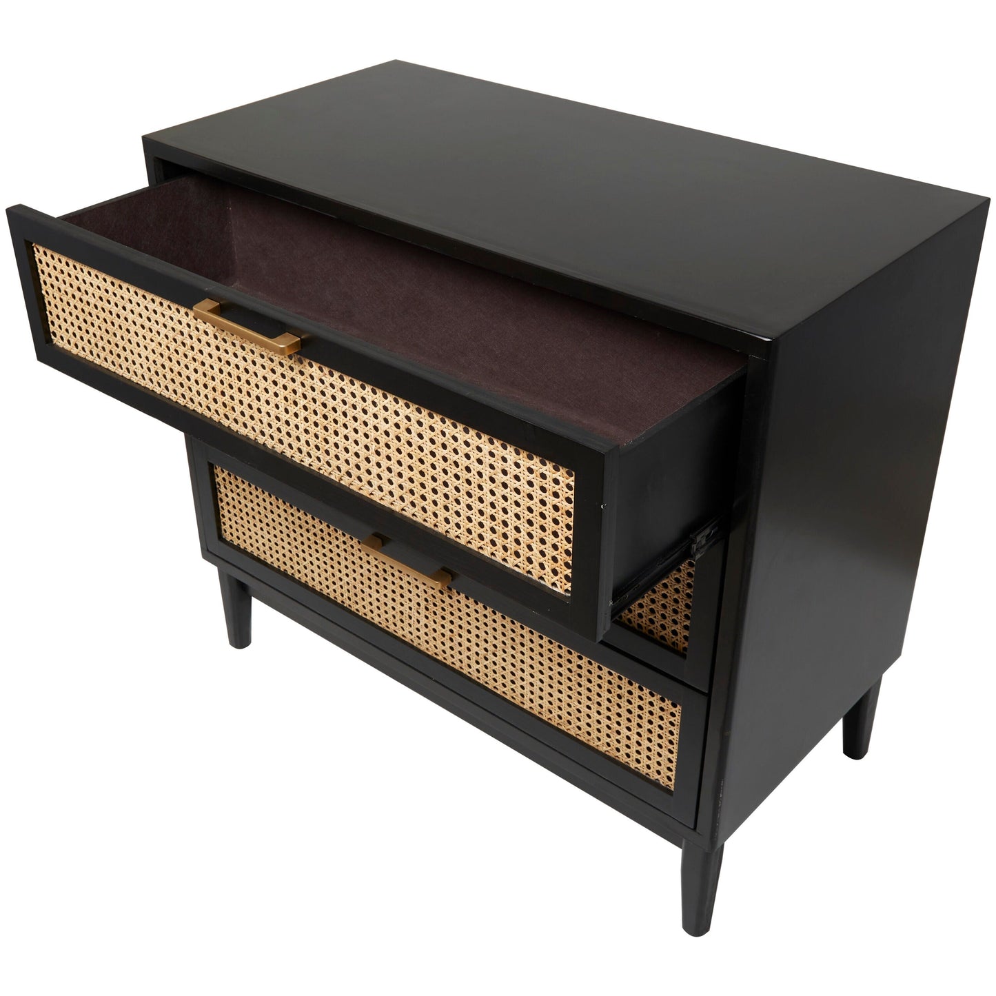 Grayson Lane Black Chest Of Drawers 3-Drawer Accent Chest