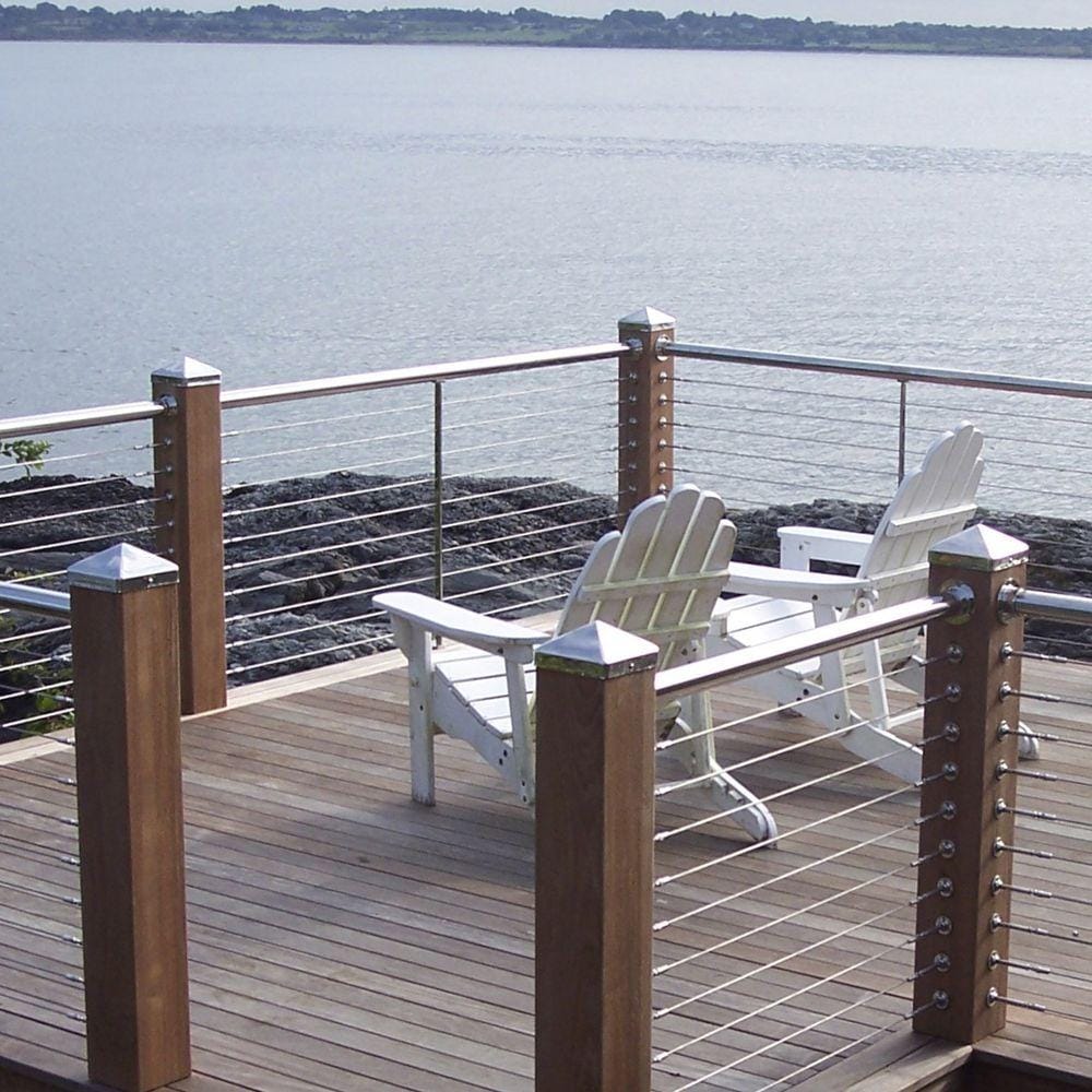 PERMAKAP 4-in x 4-in Pyramid Nautical Grade Polished Stainless Steel Deck Post Cap