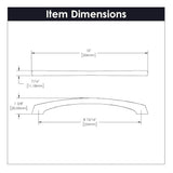 Hickory Hardware Williamsburg 5-1/16-in Center to Center Satin Nickel Rectangular Handle Drawer Pulls