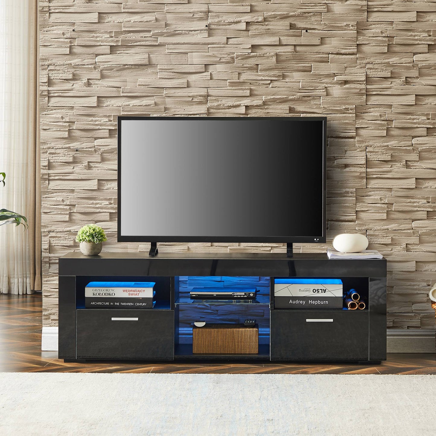 Yiekholo Modern/Contemporary White Tv Cabinet (Accommodates TVs up to 48-in)