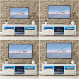 Yiekholo Modern/Contemporary White Tv Cabinet (Accommodates TVs up to 55-in)