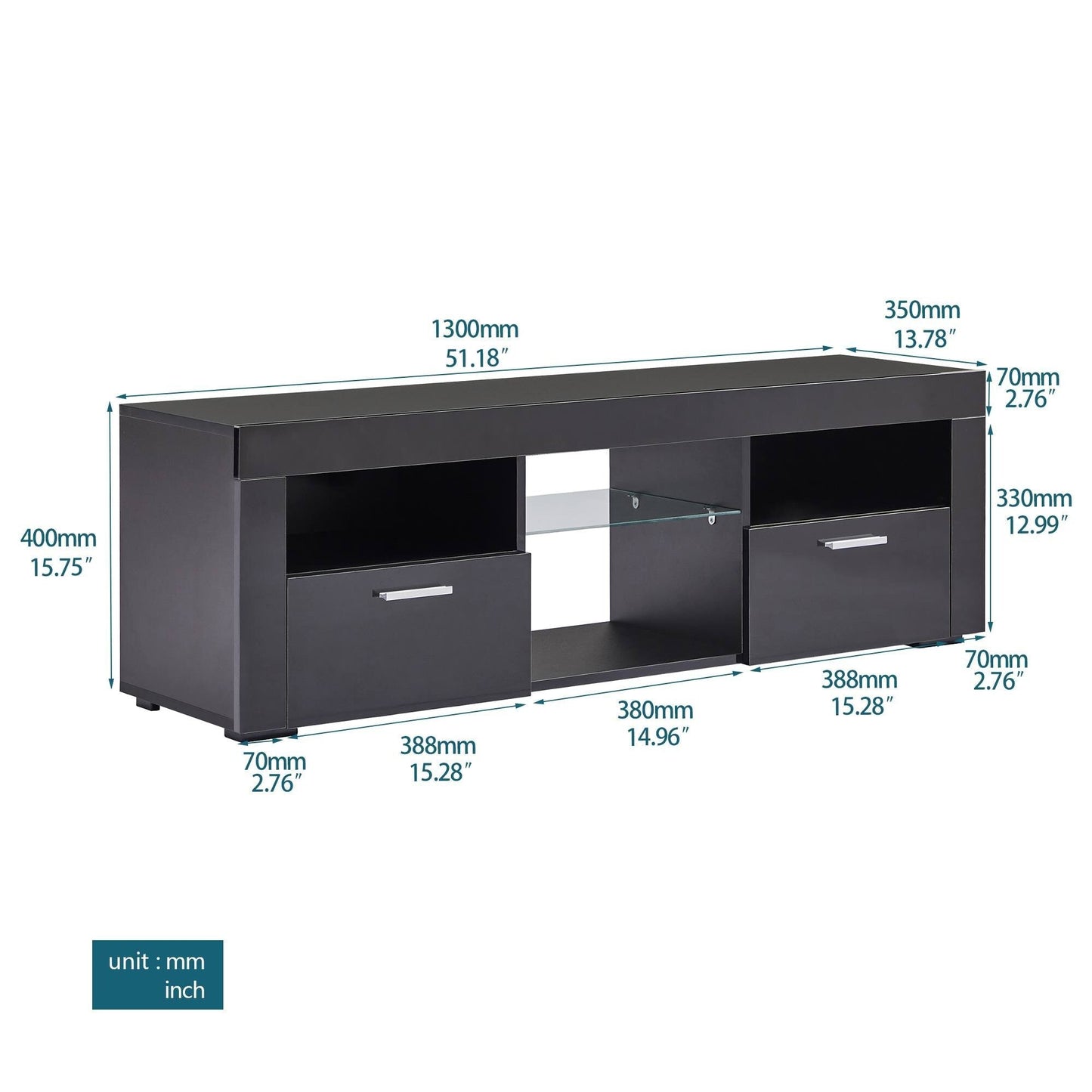Yiekholo Modern/Contemporary White Tv Cabinet (Accommodates TVs up to 48-in)
