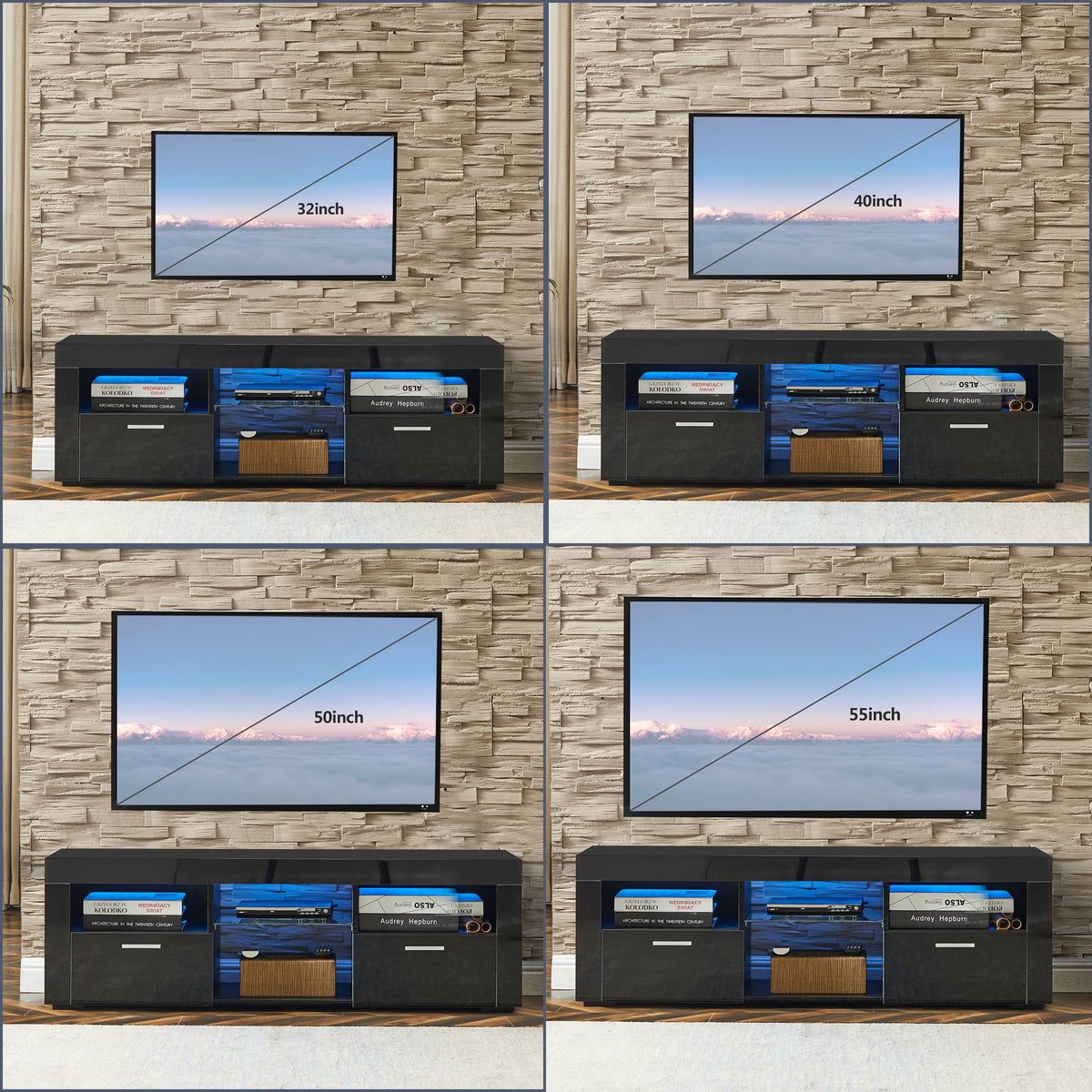 Yiekholo Modern/Contemporary White Tv Cabinet (Accommodates TVs up to 48-in)
