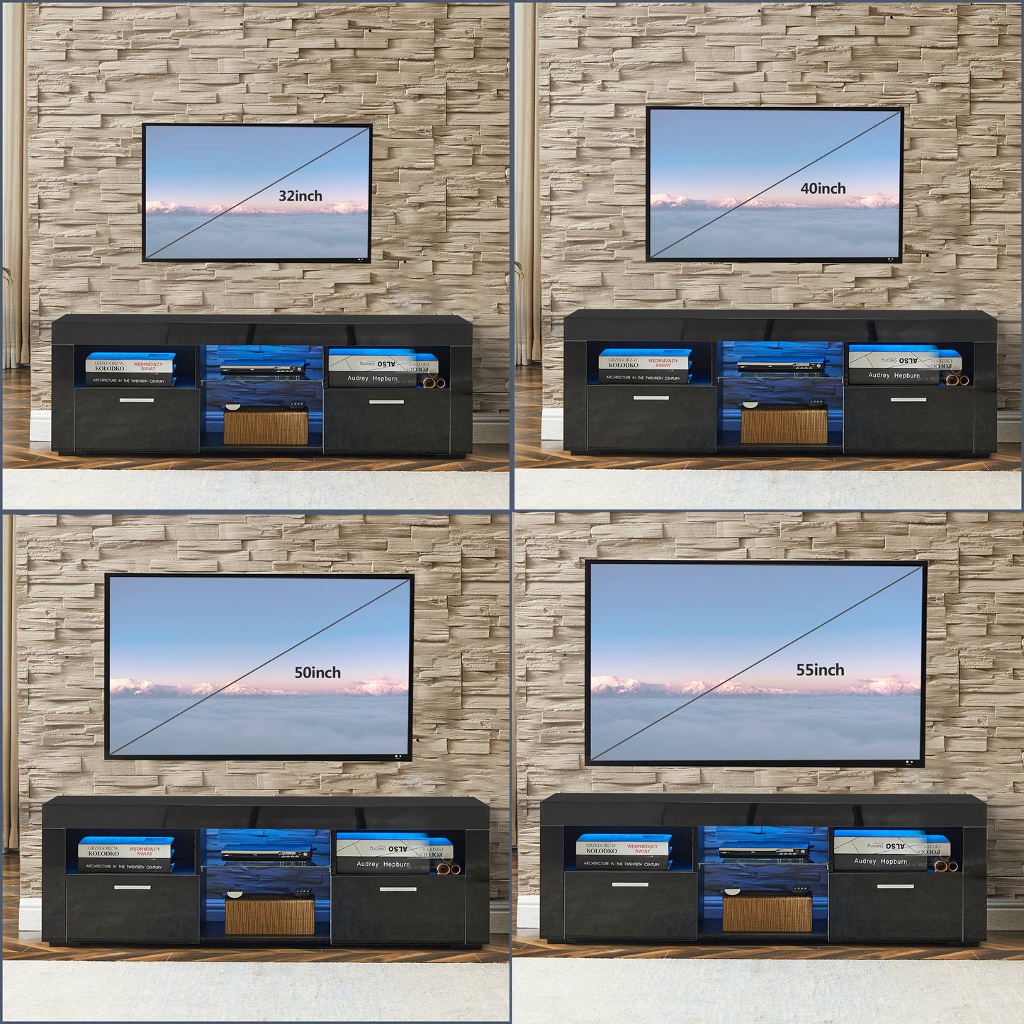 Yiekholo Modern/Contemporary White Tv Cabinet (Accommodates TVs up to 48-in)