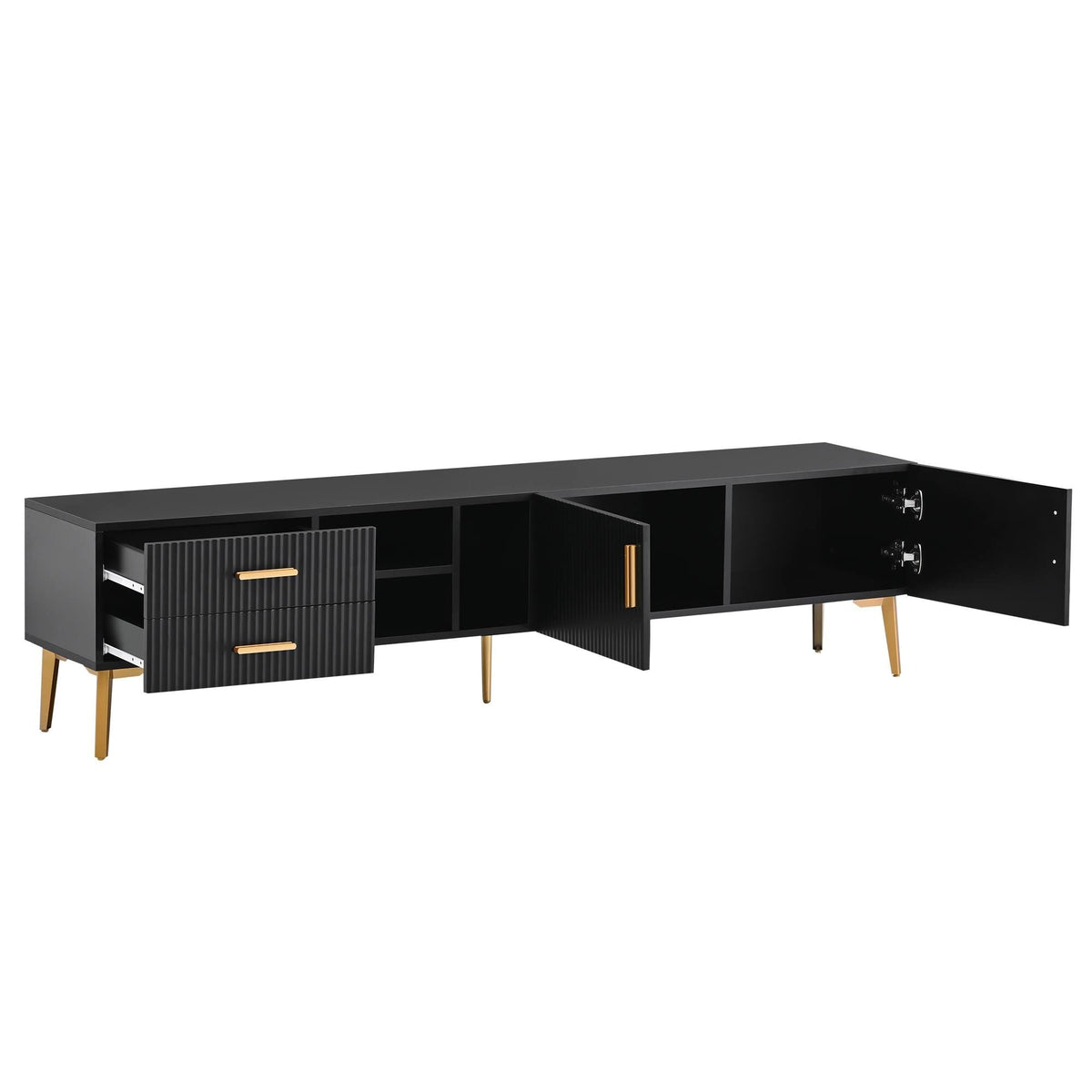 Yiekholo Modern/Contemporary Walnut Tv Cabinet (Accommodates TVs up to 65-in)