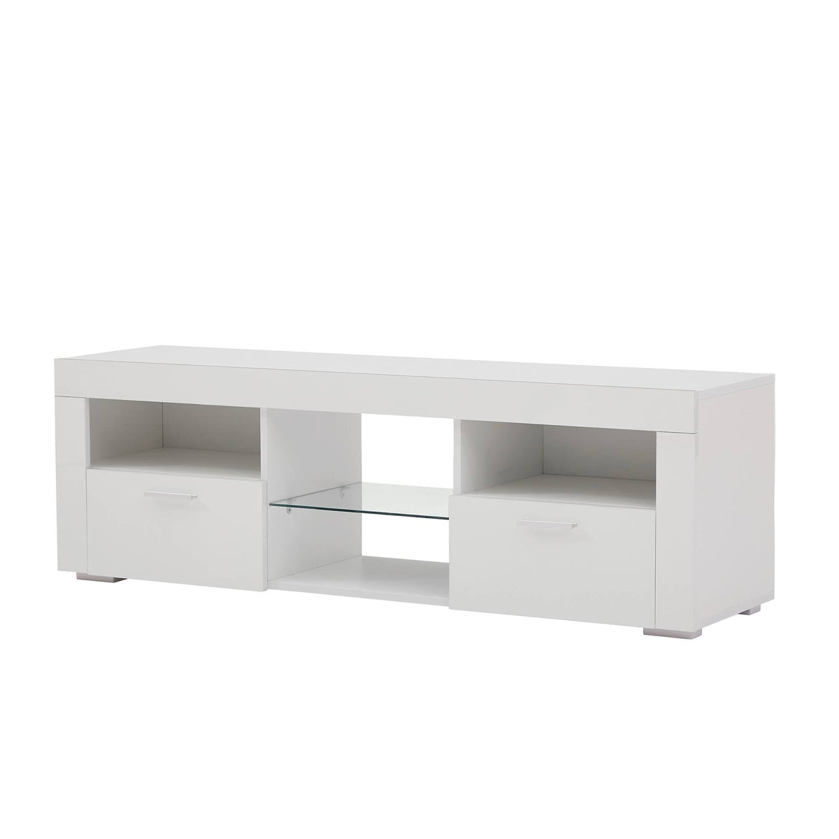 Yiekholo Modern/Contemporary White Tv Cabinet (Accommodates TVs up to 55-in)