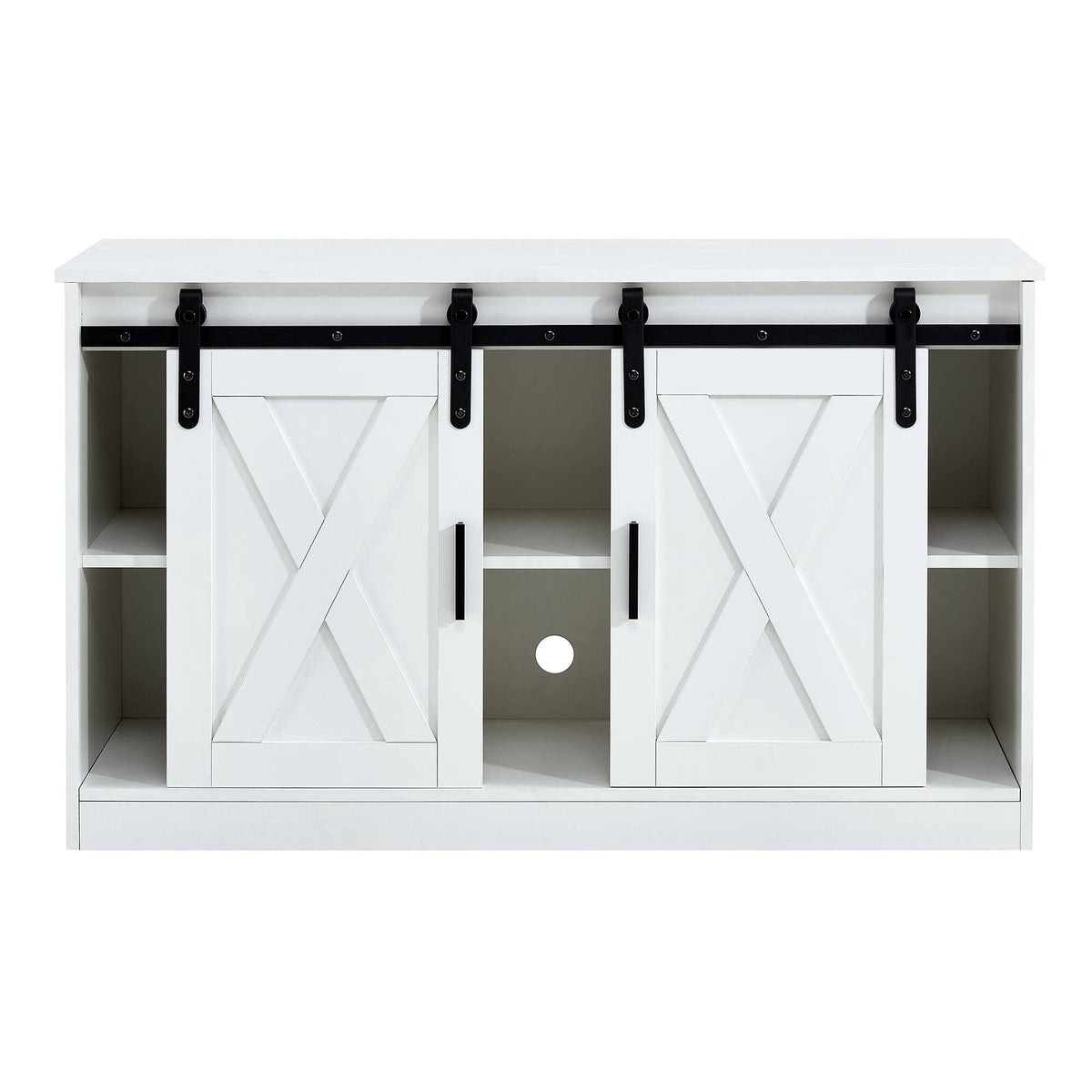 Yiekholo Modern/Contemporary Black Tv Cabinet (Accommodates TVs up to 65-in)