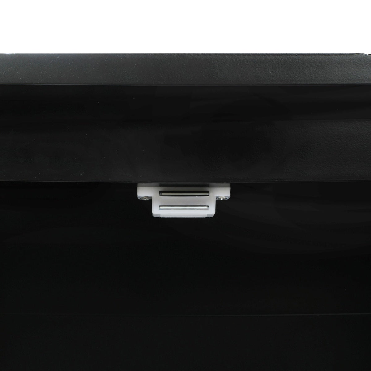 Bybafun Vintage Style Black Wood Storage Cabinet with Adjustable Shelves and Antique Brass Handle