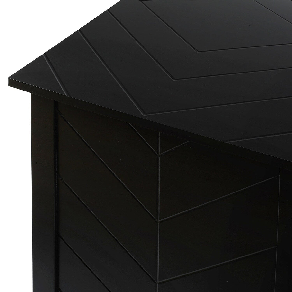 Bybafun Vintage Style Black Wood Storage Cabinet with Adjustable Shelves and Antique Brass Handle