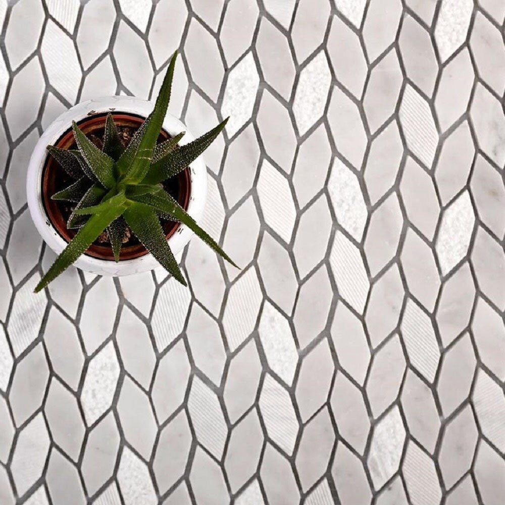 Apollo Tile Sparta White 12-in x 12-in Polished Natural Stone Marble Random Patterned Floor and Wall Tile (4.92-sq. ft/ Carton)