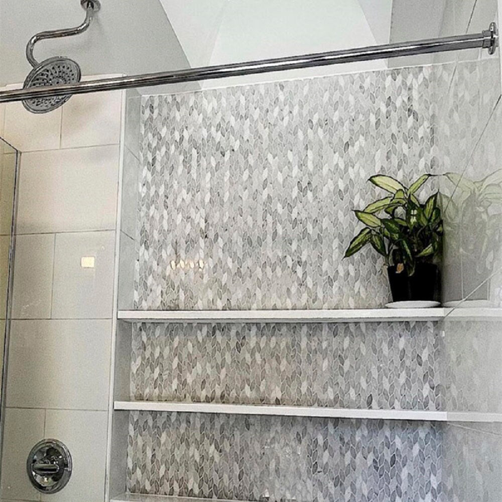Apollo Tile Sparta White 12-in x 12-in Polished Natural Stone Marble Random Patterned Floor and Wall Tile (4.92-sq. ft/ Carton)