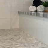 Apollo Tile Athens White 11-in x 12-in Polished Natural Stone Marble Circular Marble Look Floor and Wall Tile (4.51-sq. ft/ Carton)