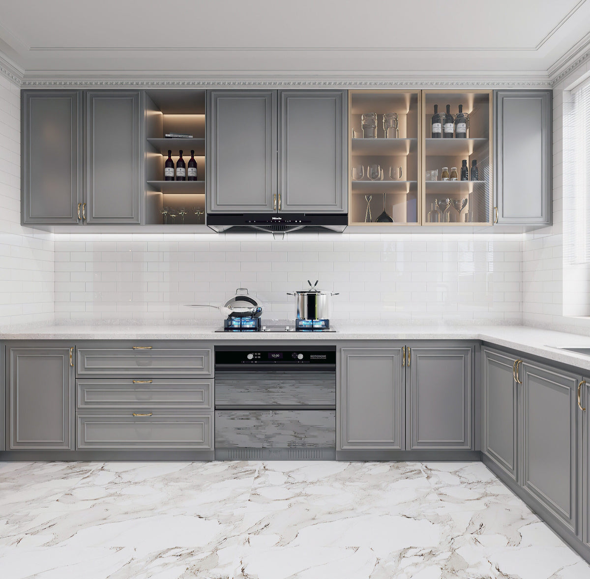 Giorbello Classic Premium White 3-in x 9-in Glossy Glass Subway Wall Tile (5-sq. ft/ Carton)