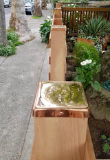PERMAKAP 8-in x 8-in Flat Top Solid Polished Copper Deck Post Cap