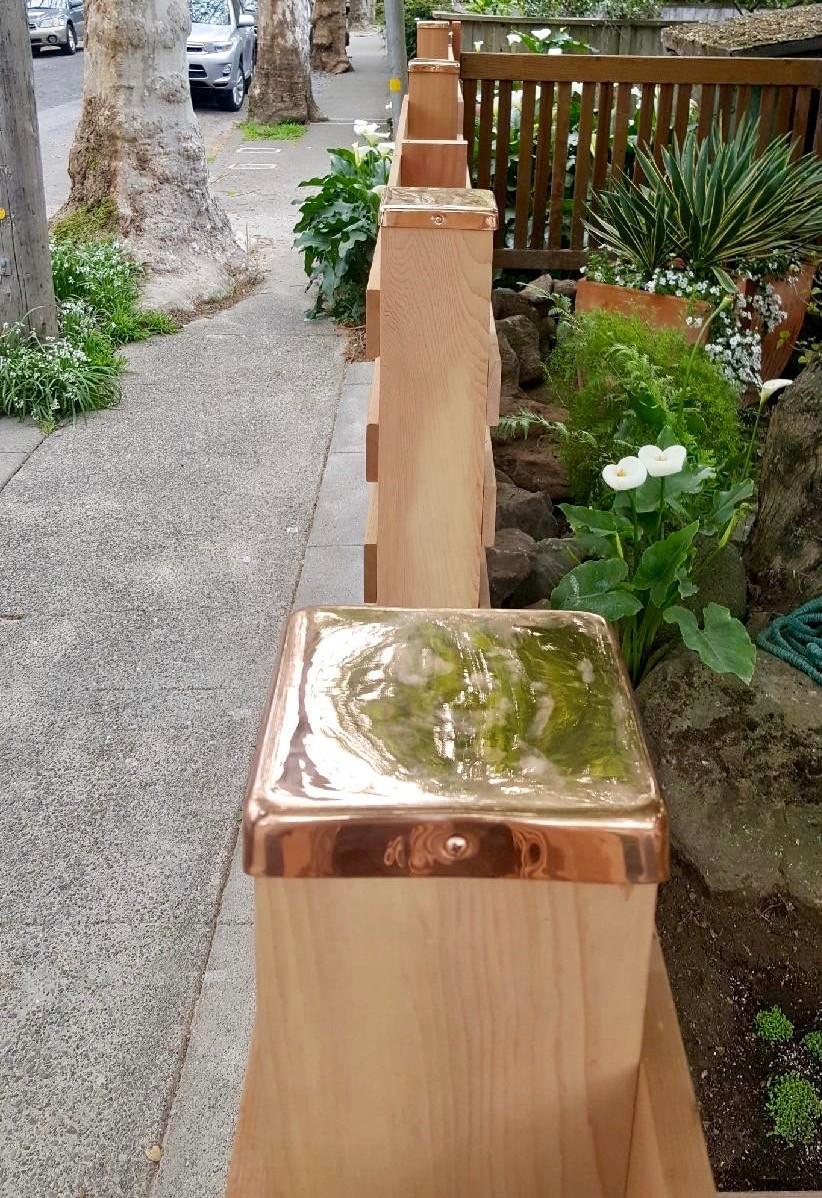 PERMAKAP 4-in x 4-in Flat Top Solid Polished Copper Deck Post Cap