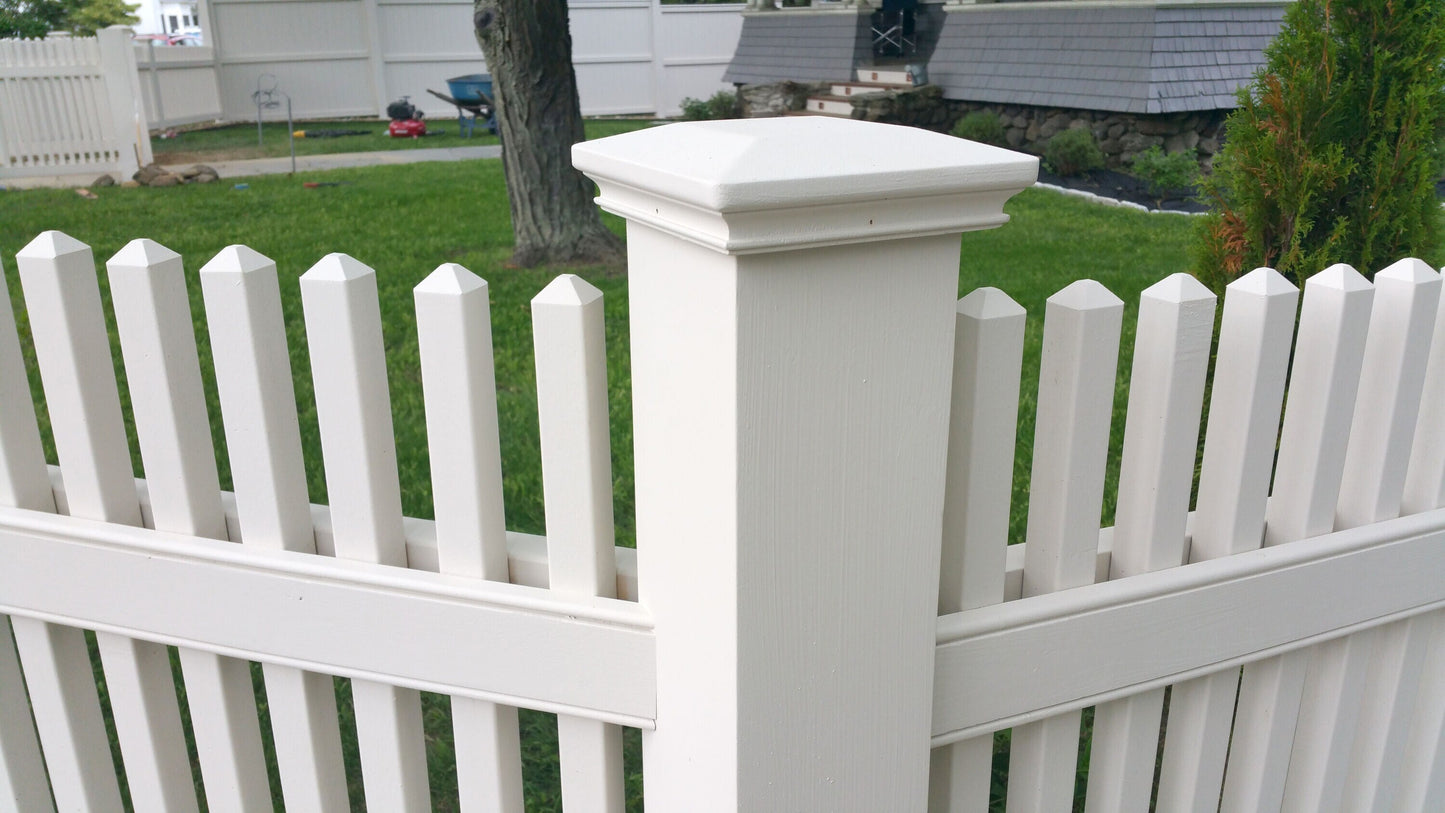 PERMAKAP 4-in x 4-in Pyramid One-Piece Sanded Wood Mahogany Deck Post Cap