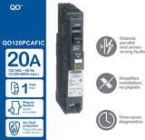 Square D QO 20-Amp 1-Pole Plug-On Neutral Combination Arc Fault Circuit Breaker (QO120PCAFIC)