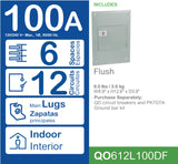 Square D QO 100-Amp 6-space load center - interior view