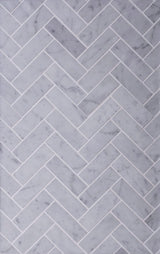 Apollo Tile White 11-in x 12-in Polished Natural Stone Marble Herringbone Patterned Floor and Wall Tile (5.28-sq. ft/ Carton)