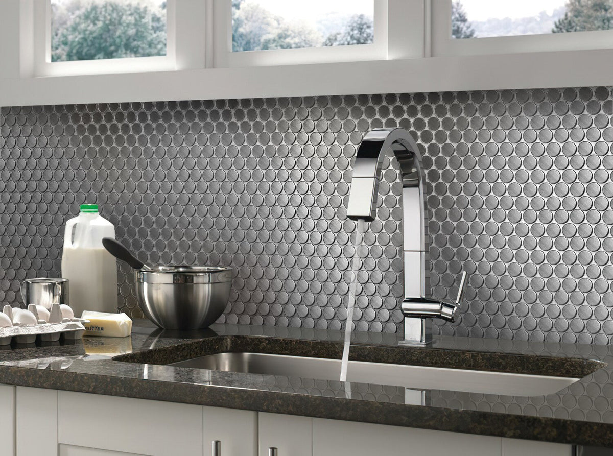 Apollo Tile Metal 11-in x 11-in Polished Metal Hexagon Floor and Wall Tile (4.75-sq. ft/ Carton)