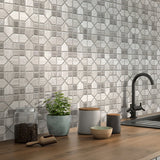 Apollo Tile Desert Hills Gray 12-in x 12-in Polished Natural Stone Marble Mixed Pattern Patterned Floor and Wall Tile (5-sq. ft/ Carton)