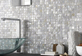 Apollo Tile Jewelicious Pearl White Natural Shell 12-in x 12-in Polished Natural Shell Uniform Squares Patterned Floor and Wall Tile (20-sq. ft/ Carton)