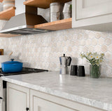 Apollo Tile Naples Beige 12-in x 12-in Polished Natural Stone Marble/Limestone Honeycomb Patterned Floor and Wall Tile (4.83-sq. ft/ Carton)