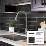 Apollo Tile 10-Pack Black 1/2-in x 8-in Ceramic Bullnose Tile (0.667-sq. ft/ Carton)