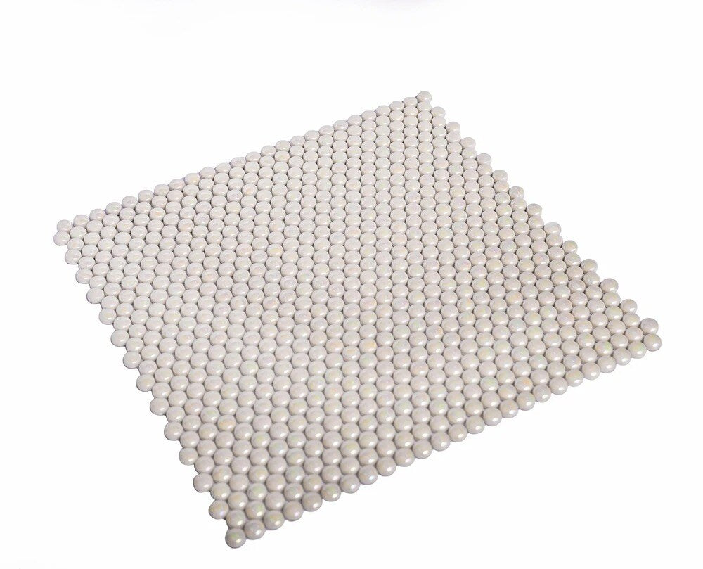 Apollo Tile White 12-in x 13-in Polished Recycled Glass Honeycomb Patterned Wall Tile (11.1-sq. ft/ Carton)