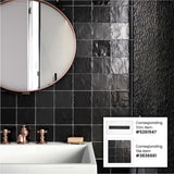 Apollo Tile 10-Pack Black 1/2-in x 8-in Ceramic Bullnose Tile (0.667-sq. ft/ Carton)