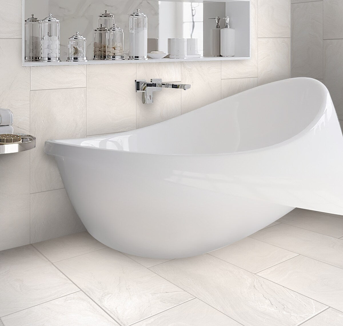 Apollo Tile White 13-in x 25-in Matte Porcelain Marble Look Tile (10.763-sq. ft/ Carton)