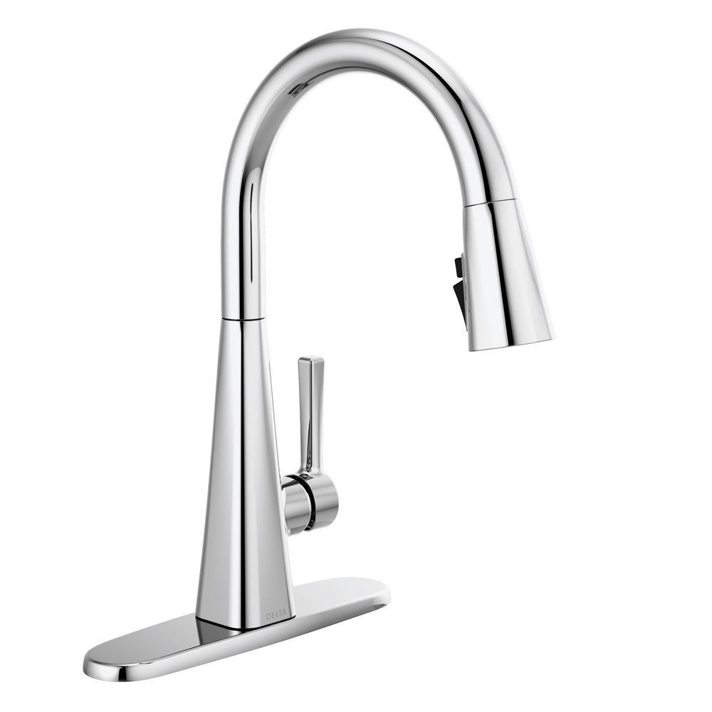 Lenta Touch Single-Handle Pull-Down Sprayer Kitchen Faucet with ShieldSpray Technology in Champagne Bronze - Super Arbor