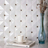 Apollo Tile Deluxe White 12-in x 12-in Glossy Ceramic Mixed Pattern Patterned Wall Tile (5-sq. ft/ Carton)
