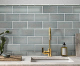Apollo Tile Deluxe Snow White 3-in x 6-in Glossy Ceramic Marble Look Wall Tile (5-sq. ft/ Carton)