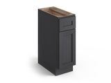 Valleywood Cabinetry 15-in W x 34.5-in H x 24-in D Ideal Gray Birch 1-Drawer Base Ready To Assemble Plywood Cabinet (Flat Panel Shaker Style)