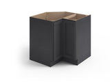 Valleywood Cabinetry 33-in W x 34.5-in H x 33-in D Ideal Gray Birch Lazy Susan Corner Base Ready To Assemble Plywood Cabinet (Flat Panel Shaker Style)