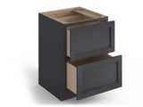 Valleywood Cabinetry 36-in W x 34.5-in H x 24-in D Ideal Gray Birch 2-Drawer Base Ready To Assemble Plywood Cabinet (Flat Panel Style)