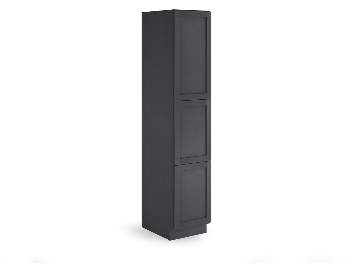 Valleywood Cabinetry 18-in W x 90-in H x 24-in D Ideal Gray Birch Pantry Ready To Assemble Plywood Cabinet (Flat Panel Shaker Door Style)