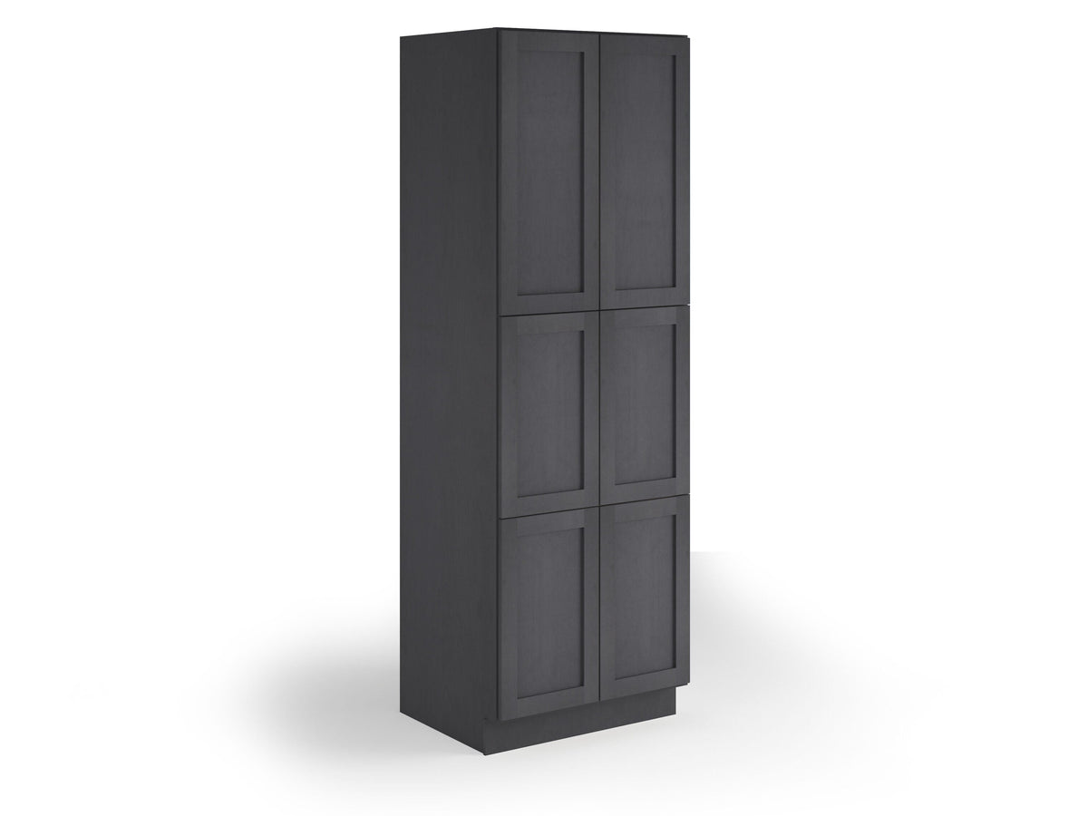 Valleywood Cabinetry 30-in W x 84-in H x 24-in D Ideal Gray Birch Pantry Ready To Assemble Plywood Cabinet (Flat Panel Shaker Door Style)