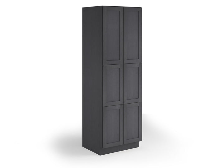 Valleywood Cabinetry 30-in W x 84-in H x 24-in D Ideal Gray Birch Pantry Ready To Assemble Plywood Cabinet (Flat Panel Shaker Door Style)